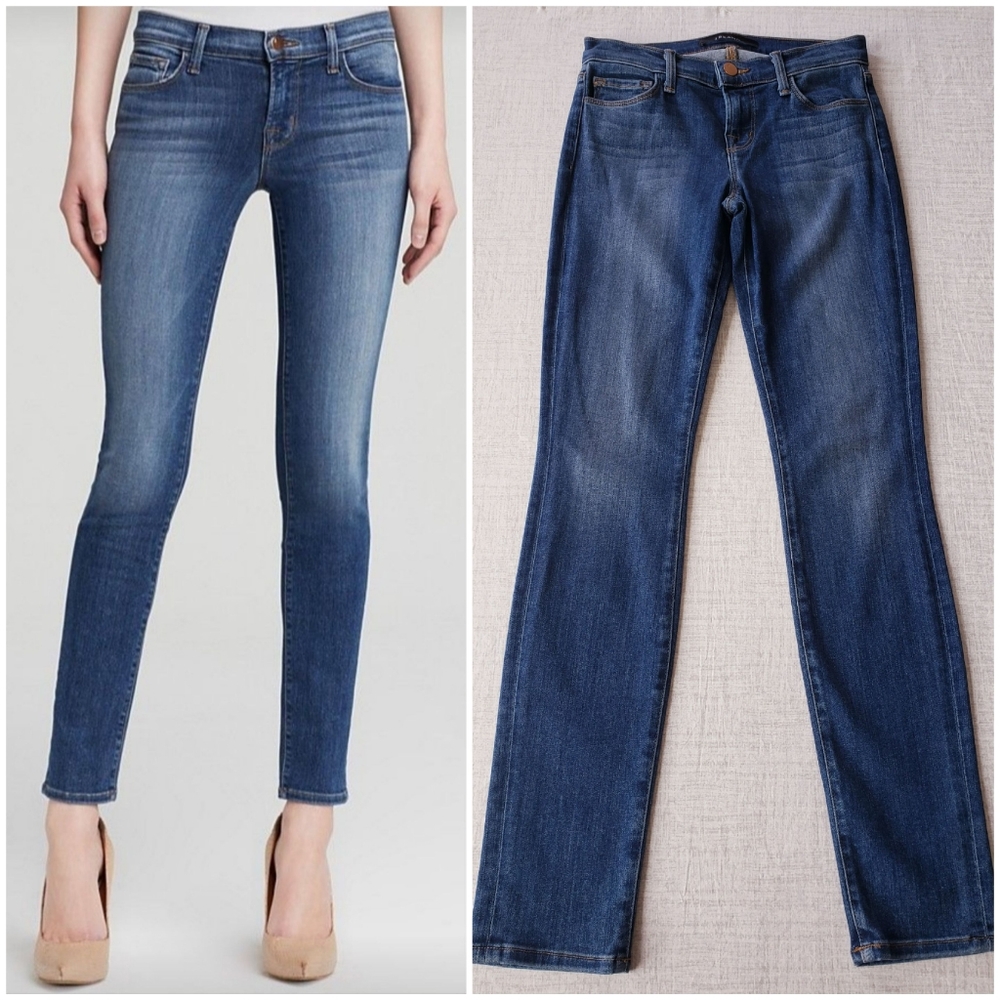 J BRAND Premium 811 Mid-rise Denim Skinny Leg Jean Size 24